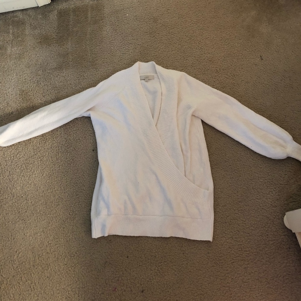 Cozy white sweater.